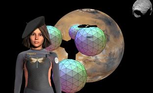 Fantasy Science Fiction Galaxy banner drawing