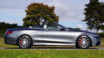 photo of a stylish silver Mercedes S63 AMG