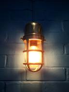 Light Bulb Lamp and Blue Wall