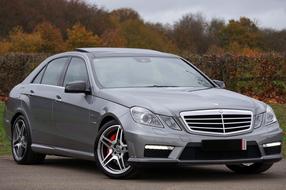 silver mercedes outdoors in autumn