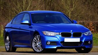 blue Bmw Car