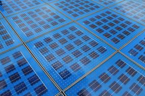 blue Photovoltaic Solar Cells