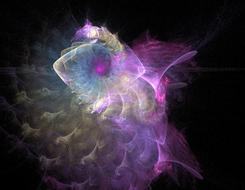 swirls fractal pink pastel drawing