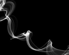 white spiral on a black background