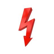 flash thought red symbol drawing