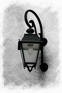 lamp light retro drawing