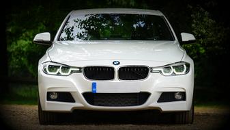 whiet Bmw Car