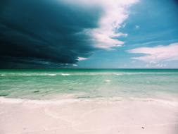 Landscape Ocean and pink sand