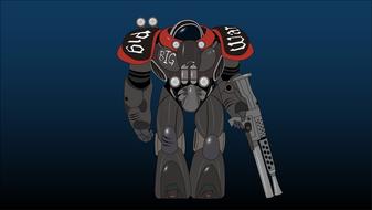 marine spacesuit as a drawing