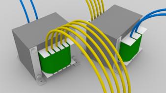 drawn electrical cables in a transformer