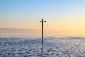 Lake and Electrical Pole