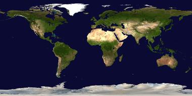 world map on screen