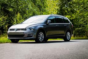 Volkswagen Golf auto at greenery