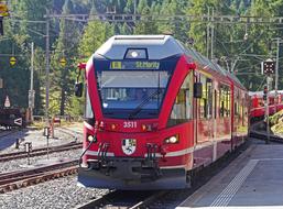 Bernina Railway red
