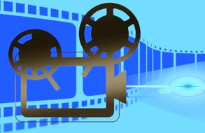camera film video banner drawing