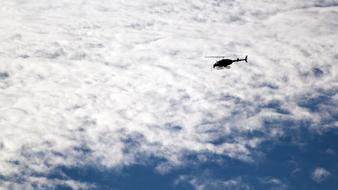 Helicopter Flight white Sky