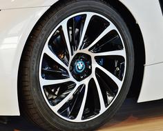 photo of alloy wheel car of bmw i8 car