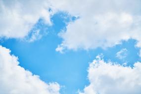 Sky Blue Clouds white