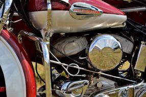 Harley Davidson motorcycle motor photo