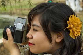 Women with camera