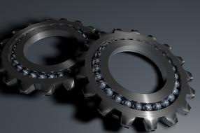 two gear bearings close up