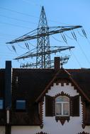 High Voltage Pylon and house
