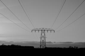 Electricity Pole Pylon monochrome
