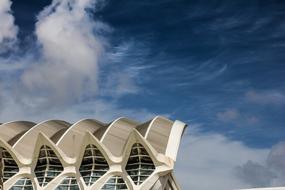 white architecture city of sciences in valencia