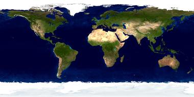 Map cean, earth, ice
