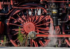 Steam Locomotive red Detail