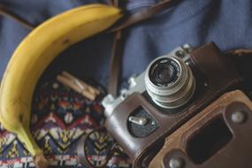 Camera Vintage Analog and banana
