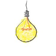 painted hanging yellow lamp
