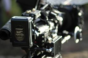 Digital movie camera close up