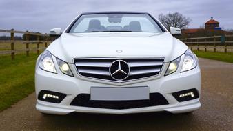 Car Mercedes white lux