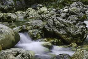 Water stone and river