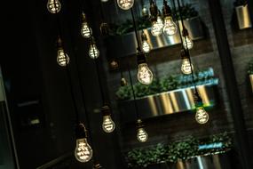 creative lamp in a restaurant
