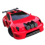 Car 3D Render red drawing