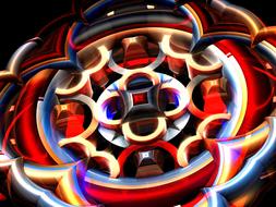 fractal pattern light form shape drawing