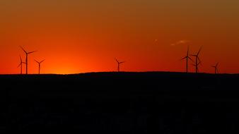 Power Generation Energy red sunset