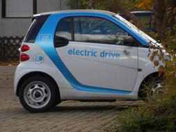 parked small electric car