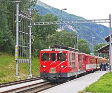 Switzerland red train