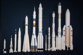 V2 Rocket, Ariane Launcher as rockets in the size comprasion