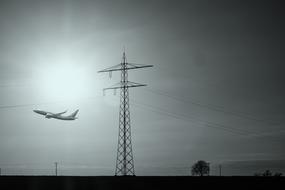 Aircraft Start Take Off grey sky