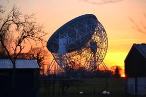 telescope at sunset