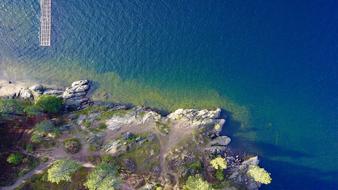 Landscape Aerial blue green