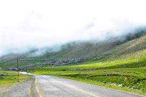 road in mountains near the black sea