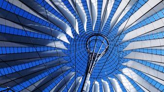 Roof Glass Metal blue