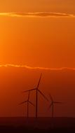 Wind Power red sun