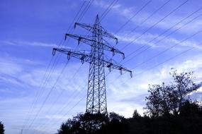 Strommast Electricity Current sky