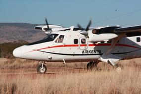 Kenya Airplane white red